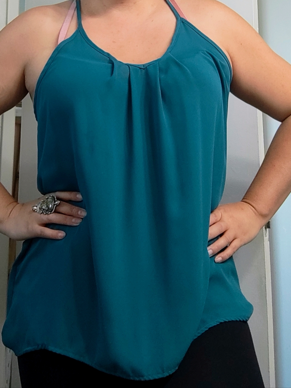 Bellatrix Teal Halter Camisole